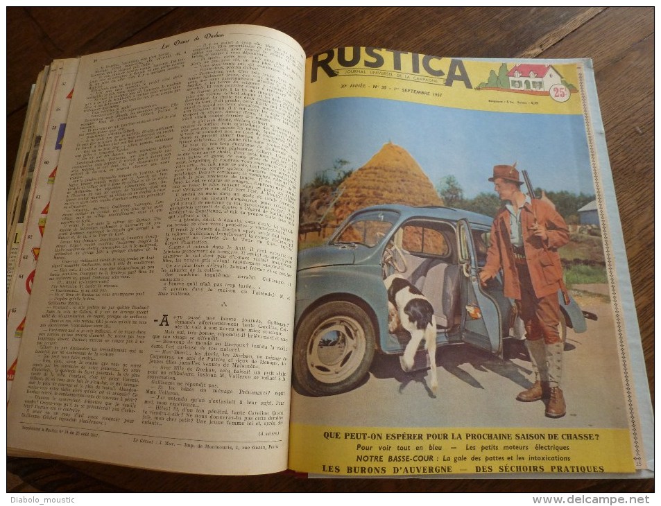 Rare ALBUM de 16 revues RUSTICA année 1957, Etat superbe