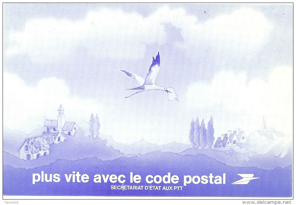 LINT4 - PSEUDO ENTIER CARTE POSTALE "PLUS VITE AVEC LE CODE POSTAL" - Pseudo-entiers Officiels