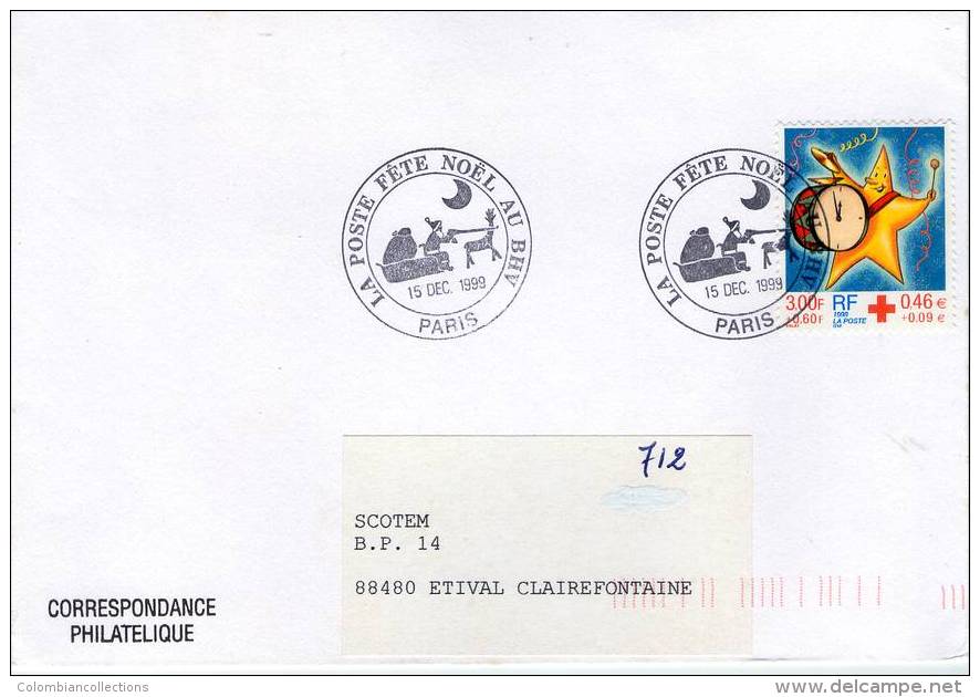 Lote F-Fr103, Francia, 1999, FDC, Sobre, Cover, Navidad, Christmas - 1990-1999