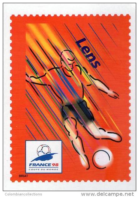 Lote F-Fr110, Francia, 1998, Entero Postal, Postal Stationany, World Cup Football, Soccer, Lens - Otros & Sin Clasificación