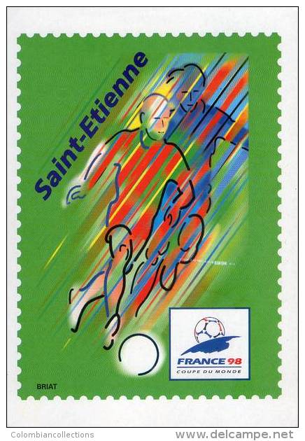 Lote F-Fr117, Francia, 1998, Entero Postal, Postal Stationany, World Cup Football, Soccer, Saint Etienne - Otros & Sin Clasificación