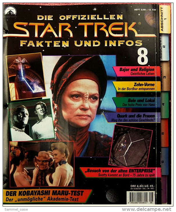 13 Zeitschriften Im Ordner  -  Die Offiziellen STAR TREK Fakten Und Infos -  Heft 1 Bis 13 / 1998 - Film & TV