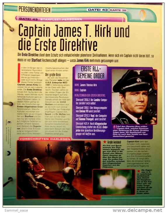 13 Zeitschriften im Ordner  -  Die offiziellen STAR TREK Fakten und Infos -  Heft 1 bis 13 / 1998