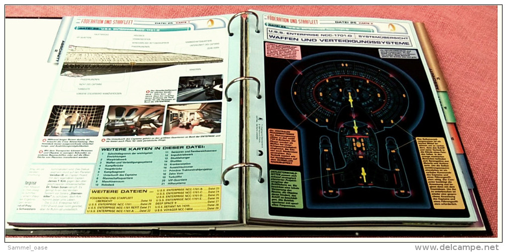 13 Zeitschriften im Ordner  -  Die offiziellen STAR TREK Fakten und Infos -  Heft 1 bis 13 / 1998