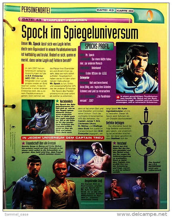13 Zeitschriften im Ordner  -  Die offiziellen STAR TREK Fakten und Infos -  Heft 1 bis 13 / 1998