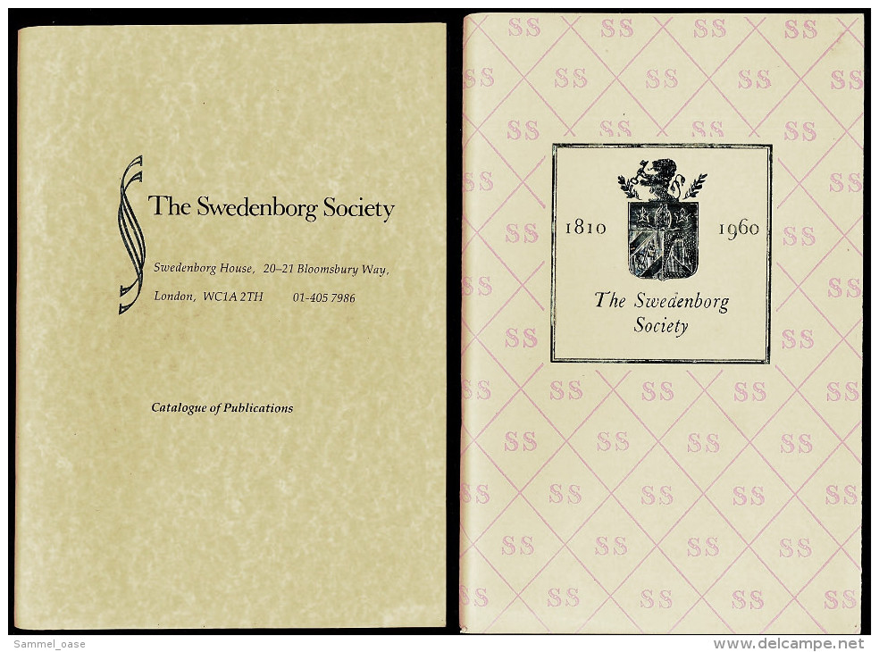 2 Hefte Von "The Swedenborg Society" History 1810 - 1960 Und Catalogue Of Publications - Chronicles & Annuals