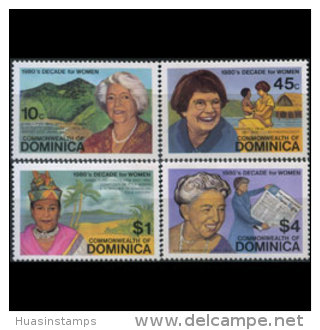 DOMINICA 1982 - Scott# 758-61 Famous Women Set Of 4 LH (XB919) - Dominica (1978-...)