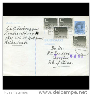 NETHERLANDS 1987 - Pre-stamped Card-Queen 55c(WJ479) - Lettres & Documents