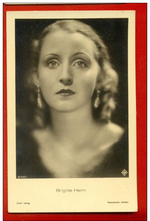 BRIGITTE HELM 6100/1 PUBLISHER GERMANY "ROSS" VINTAGE PHOTO POSTCARD W2837 - Schauspieler