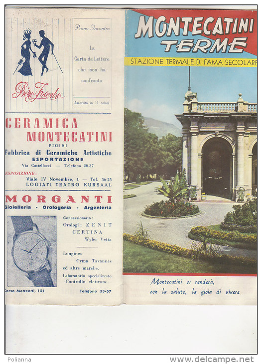 B1316 - MONTECATINI TERME - PISTOIA - PIANTA DELLA CITTA' Arte Della Stampa Montecatini 1965 - Europe