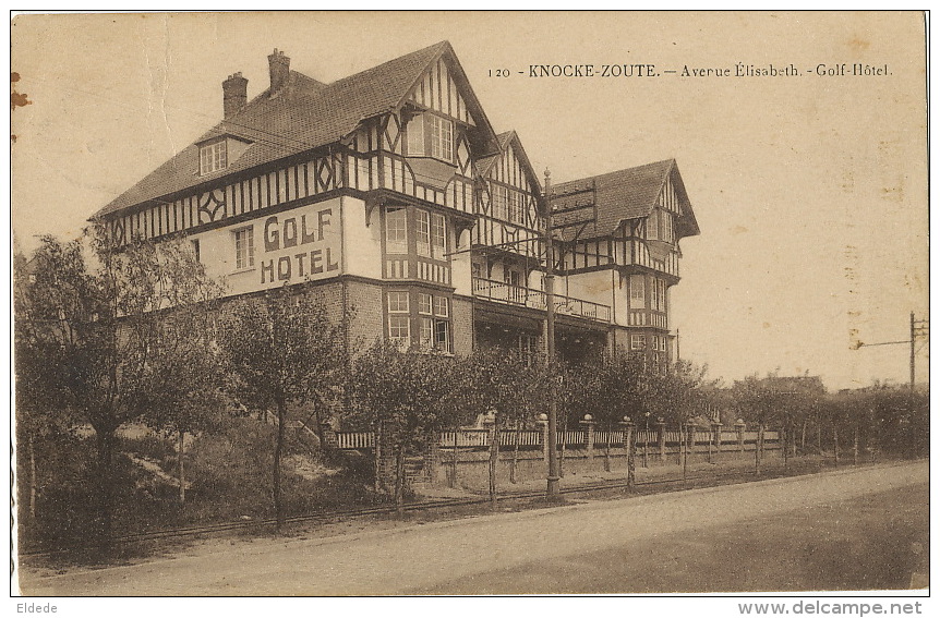 Knocke Zoute  120 Avenue Elisabeth Golf Hotel Edit Henri Georges Timbre Taxe - Knokke