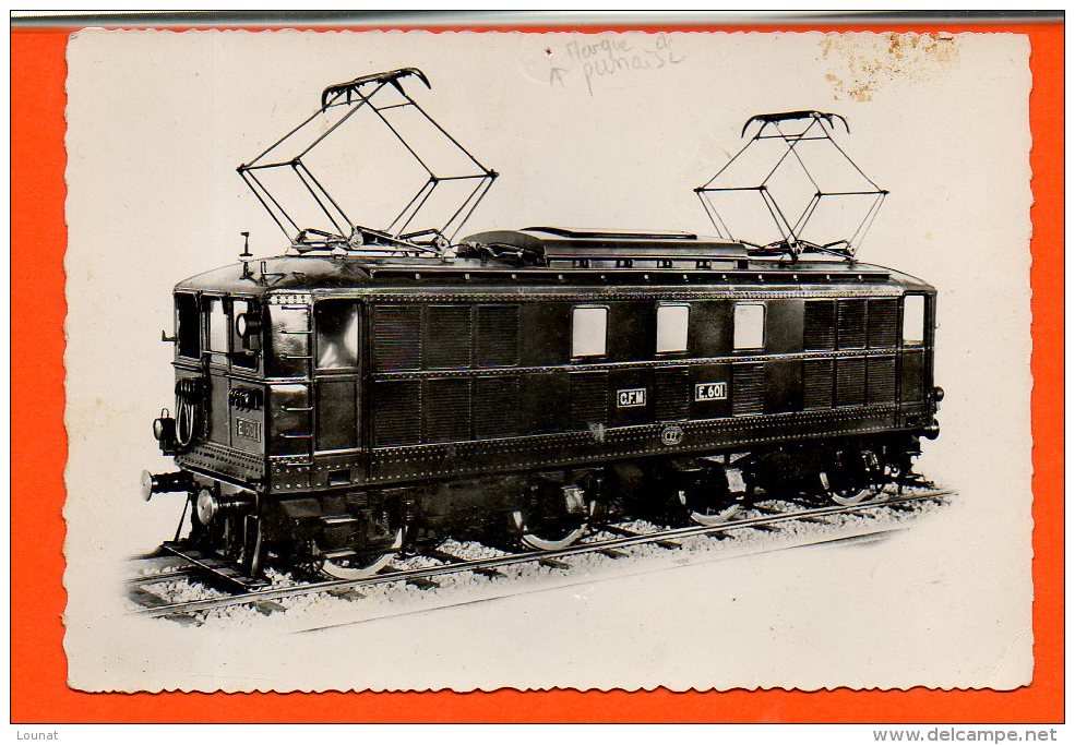 Chemin De Fer - Train  - Locomotives électrique à Récupération Des Chemins De Fer Du Maroc (1930) (non écrite) - Trains