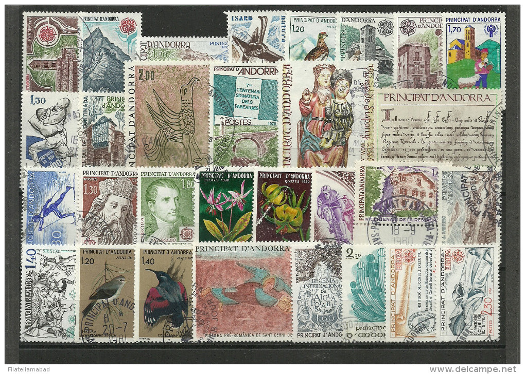 ANDORRA- CORREO FRANCES LOTE DE SELLOS USADOS O CON MATASELLOS OFERTA ESPECIAL 50 ANIVERSARIO  (K-3-C.08.14) - Used Stamps