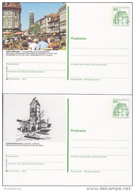 Germany Bundespost 1980, 8 Karte Cards Ua. Duisburg Zoo, Weissen Wale MOBY, Delphin Dolphin Etc. Unused !! (4 Scans) - Cartes Postales Illustrées - Neuves