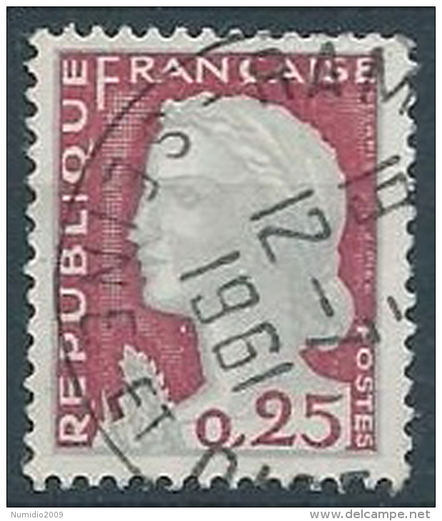 1960 FRANCIA USATO MARIANNA DI DECARIS - EDF231 - 1960 Marianne De Decaris