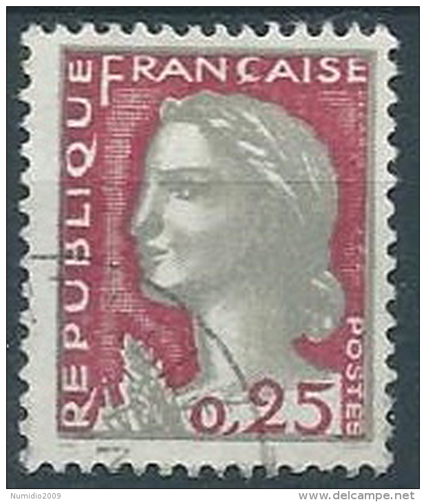 1960 FRANCIA USATO MARIANNA DI DECARIS - EDF231-2 - 1960 Marianne Van Decaris