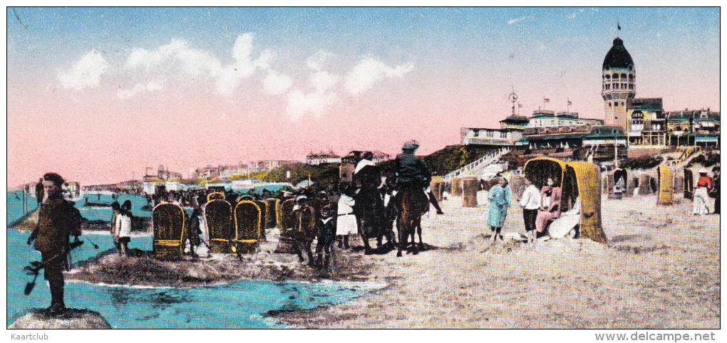 Zandvoort - Strandgezicht (1920) - Badhokjes, Ruiters Ter  Paard, Badmode -  Noord-Holland / Nederland - Zandvoort