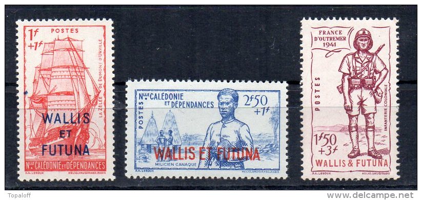 Wallis Et Futuna N°87 à 89 Neufs Charniere - Ongebruikt