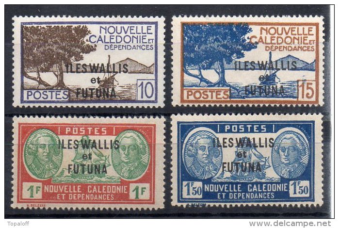 Wallis Et Futuna N°125 à 128 Neufs Charniere  (4 Valeurs) - Unused Stamps