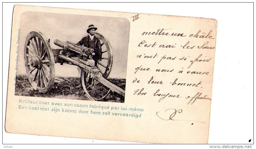 Militaria : L'artilleur Boer Avec Son Canon Fabriqué Par Lui-même (écrite) - Matériel