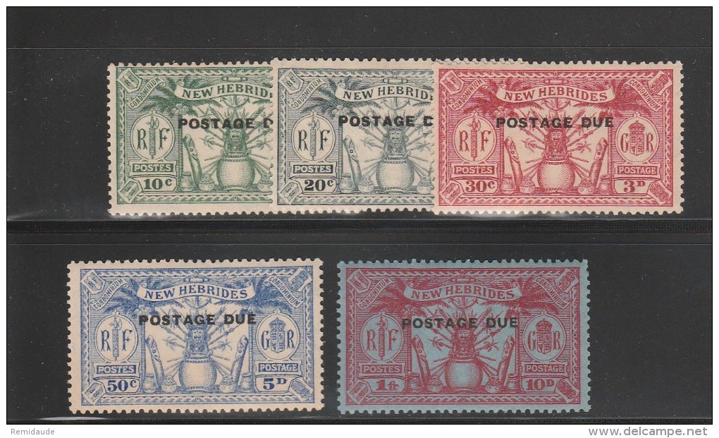 NOUVELLES-HEBRIDES - 1925 - YVERT TAXE N° 6/10 ** MNH - COTE = 825 EUROS - Ongebruikt