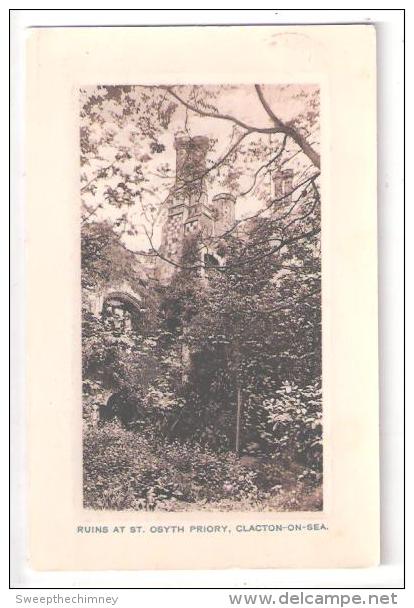 RP Old Ruins, St Osyth Priory Clacton On Sea Essex Postcard Used 1909 - Autres & Non Classés