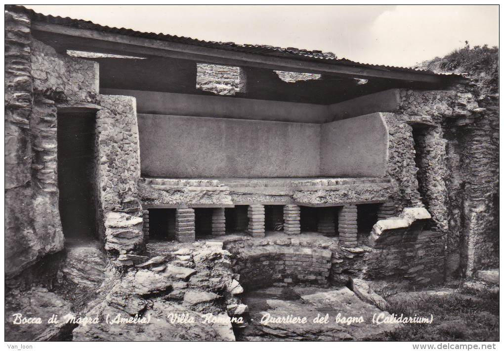 Cartolina BOCCA DI MAGRA (Ameglia, La Spezia) - Villa Romana - Quartiere Del Bagno - La Spezia