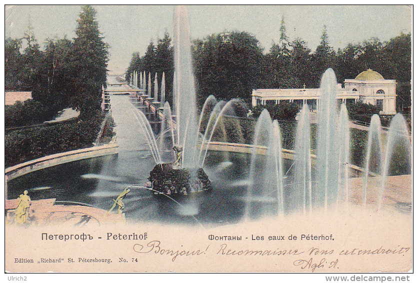 CPA Peterhof - Les Eaux De Péterhof - 1905 (7479) - Russland