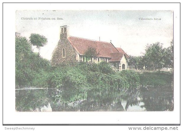 CHURCH AT FRINTON ON SEA POSTCARD ESSEX UNUSUAL FRINTON POSTMARK SINGLE RING CANCELLATION POSTAL HISTORY 1904 - Other & Unclassified