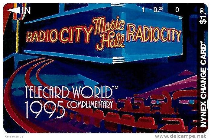 USA: Prepaid Nynex Change Card - Radio City Music Hall - TeleCard World 95. Mint - Nynex