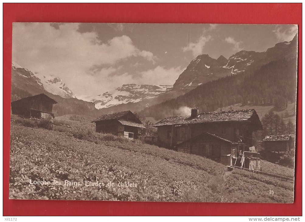 CLO3-09 Etudes De Chalets, Loèche-les-Bains, Leukerbad, Non Circulé. Perrochet-Matile 25 - Loèche