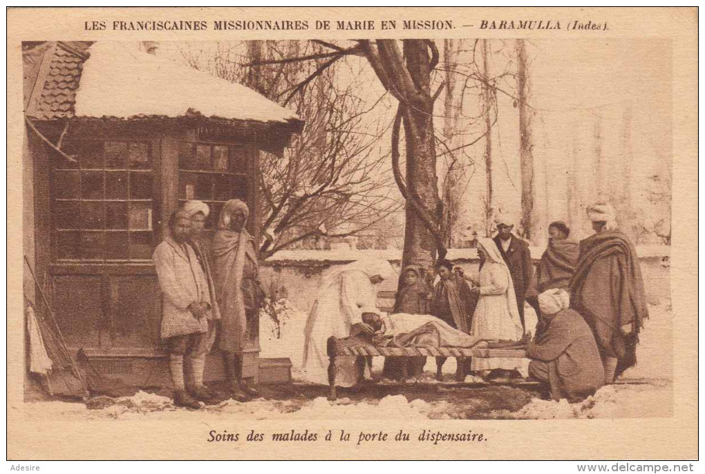 BARAMULLA (Indes) 1926 - Les Franciccaines Missionaires De Marie En Mission, Soins Des Malades A La Porte Du Dispensaire - Indien