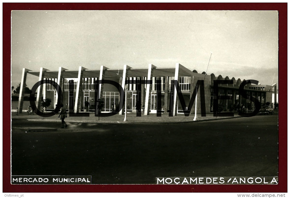 ANGOLA - MOÇAMEDES - MERCADO MUNICIPAL - 1960 REAL PHOTO PC - Angola