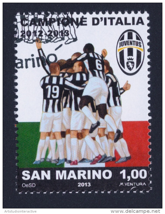 2013 SAN MARINO "JUVENTUS CAMPIONE D´ITALIA 2012/2013" SINGOLO ANNULLO PRIMO GIORNO - Used Stamps