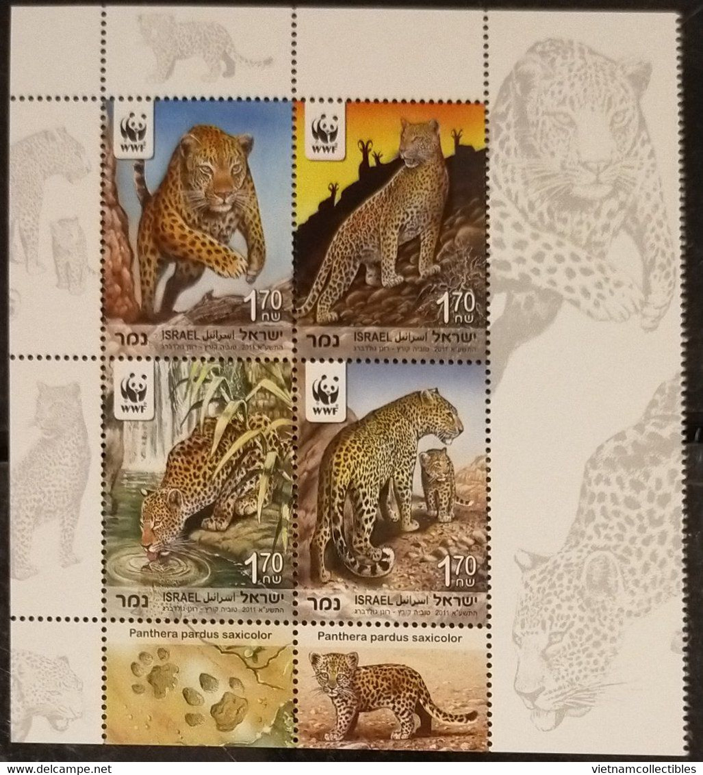 WWF W.W.F. Israel Leopard MNH Perf Stamps 2011 - Unused Stamps