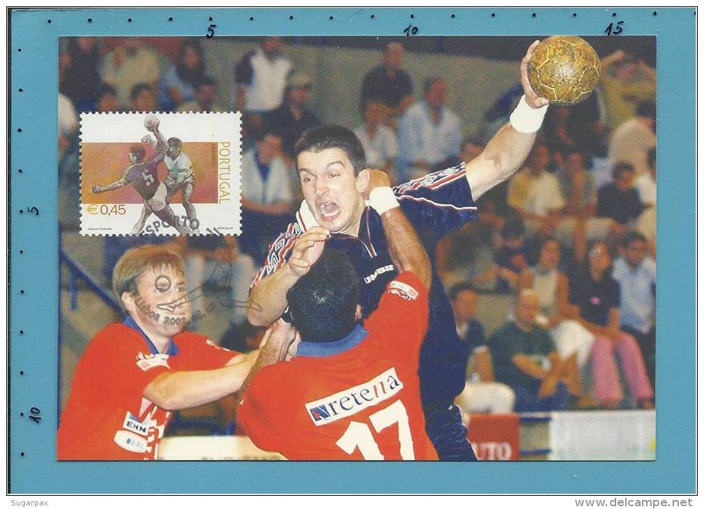 Desporto - ANDEBOL - HANDBALL - 2002 - CARTE MAXIMUM CARD - MAXIMUMKARTE - PORTUGAL - 2 Scans - Pallamano