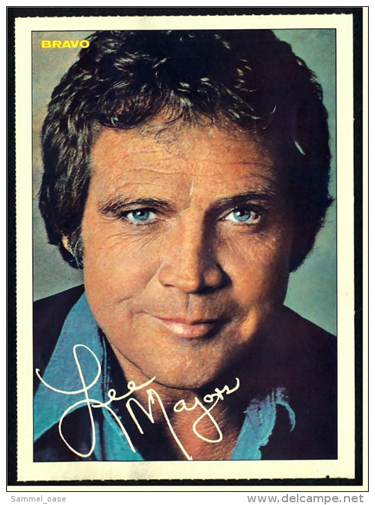 Alte Repro Autogrammkarte  -  Lee Majors  -  Ca. 1982 - Autographs