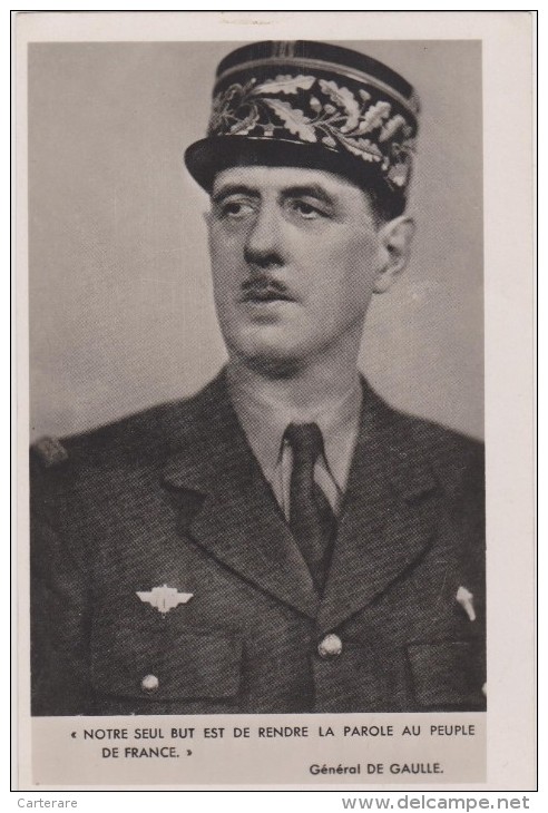 Carte Photo ,appel Du Général De Gaule Le 18 Juin 1940 ,dans Les Studios De La BBC, Débuts Officielle De La Résistance - Persönlichkeiten