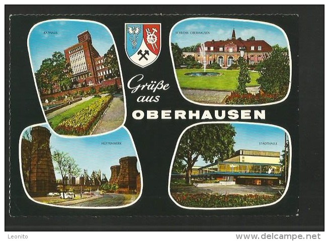 OBERHAUSEN Hüttenwerk Stadthalle Schloss Rathaus Nordrhein-Westfalen 1968 - Oberhausen