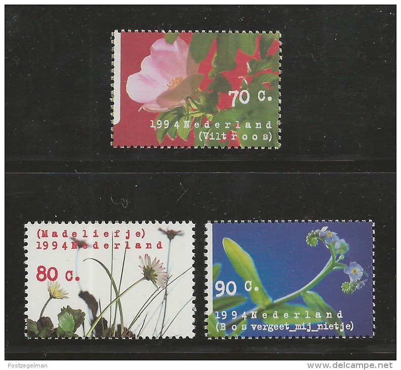 NEDERLAND, 1994, MNH Stamps, Nature.Flowers, Nrs. 1504-1506, #5547 - Unused Stamps