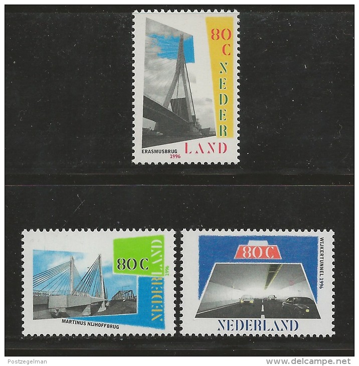 NEDERLAND, 1996, MNH Stamps, Tunnels And Bridgesnr(s). MI 1585-1587, #5775 - Unused Stamps