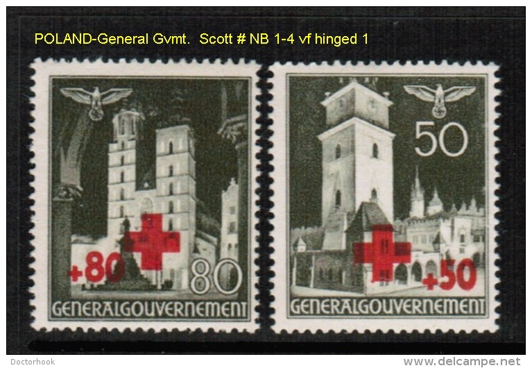 POLAND---General Government    Scott  # NB 1-4* VF MINT HINGED - General Government