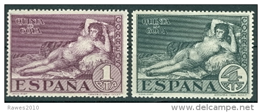 Spanien 1930 Mi. 484 + 485 Postfr. Goya Gemälde Akt Die Nackte Maja - Ungebraucht