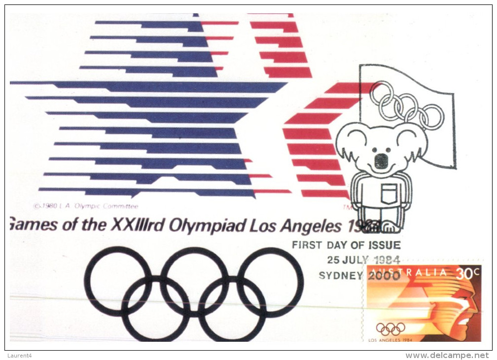 (999) Australia - Maxi-card - Maximum Card -  Australia Maximum Cards - Los Angeles 1984 Olympic Games (2 Cards) - Jeux Olympiques