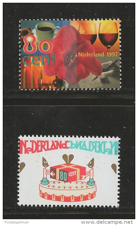 NEDERLAND, 1997, MNH Stamps, Greetings, Cake,  Nr(s). MI 1616-1617 #5789 - Unused Stamps