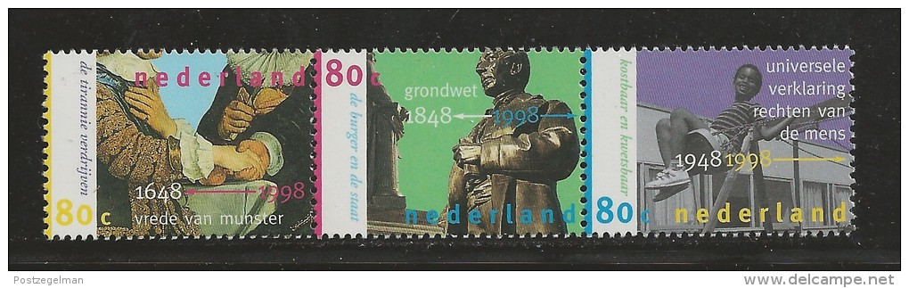 NEDERLAND, 1998, MNH Stamps, Birthday's VIP's,  Nr(s). MI 1649-1651 #5807 - Unused Stamps