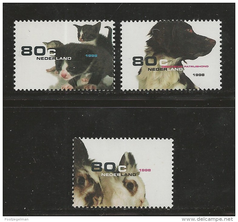NEDERLAND, 1998, MNH Stamps, Home Animals,  Nr(s). MI 1675-1677, #5824 - Unused Stamps