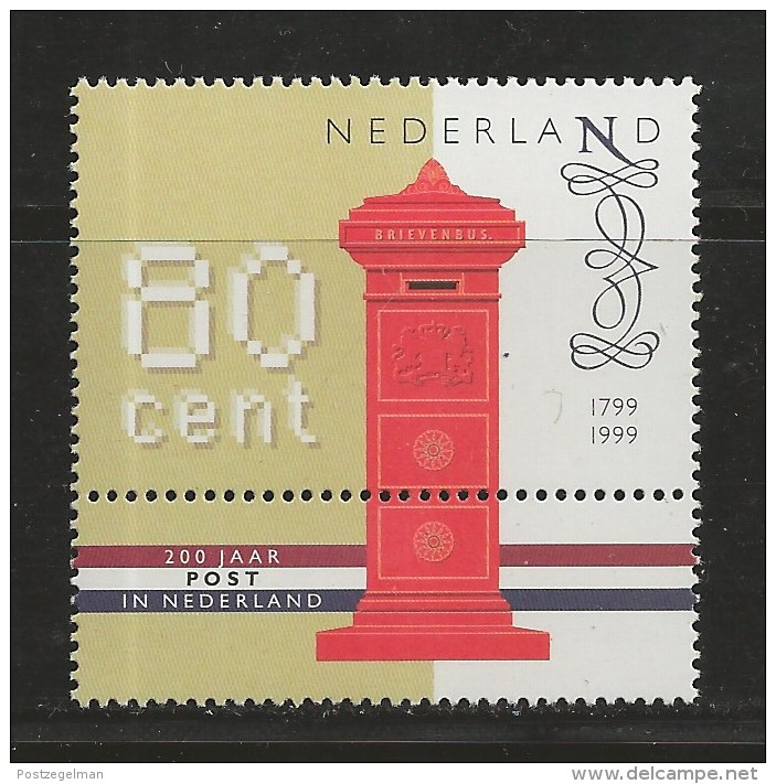 NEDERLAND, 1999, MNH Stamp(s), 200 Year Postservice,  Nr(s). MI 1705, #5827 - Unused Stamps
