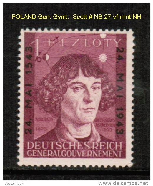 POLAND---General Government    Scott  # NB 27** VF MINT NH - General Government