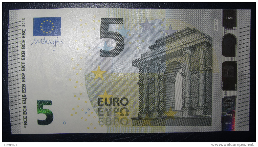 5 EURO S002H2 DRAGHI ITALY  ITALIA  SERIE SE Perfect UNC - 5 Euro